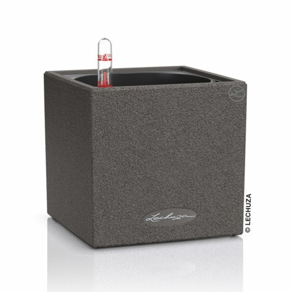 Květináče - Květináč Lechuza CANTO Stone černý set 14cm