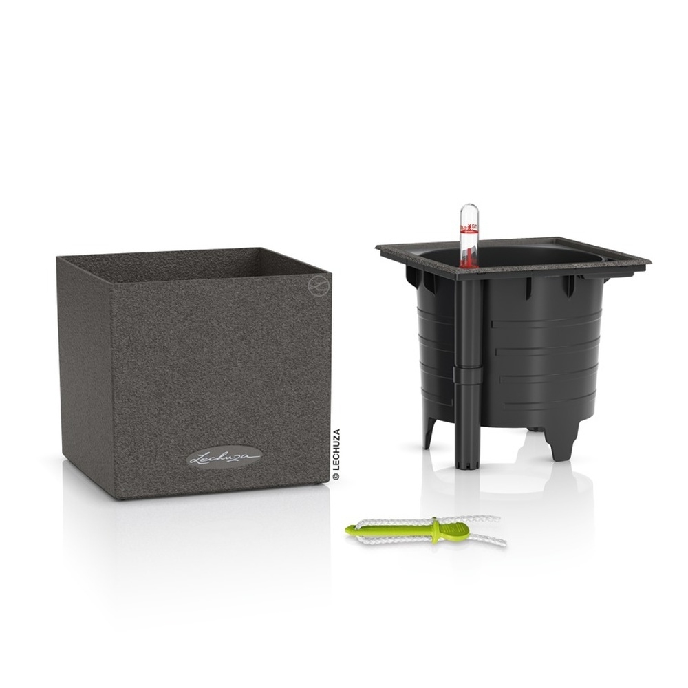 Květináč Lechuza CANTO Stone černý set 14cm-0