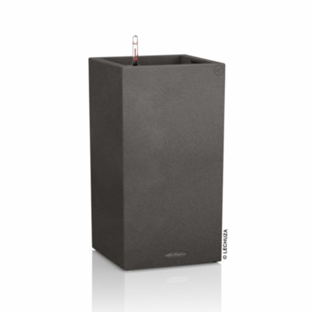 Květináče - Květináč Lechuza CANTO Stone černý set 76x40cm