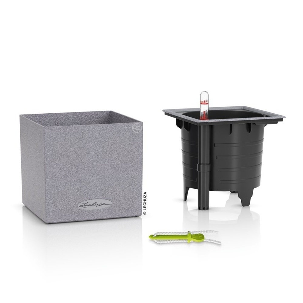 Květináč Lechuza CANTO Stone šedý set 14cm-0