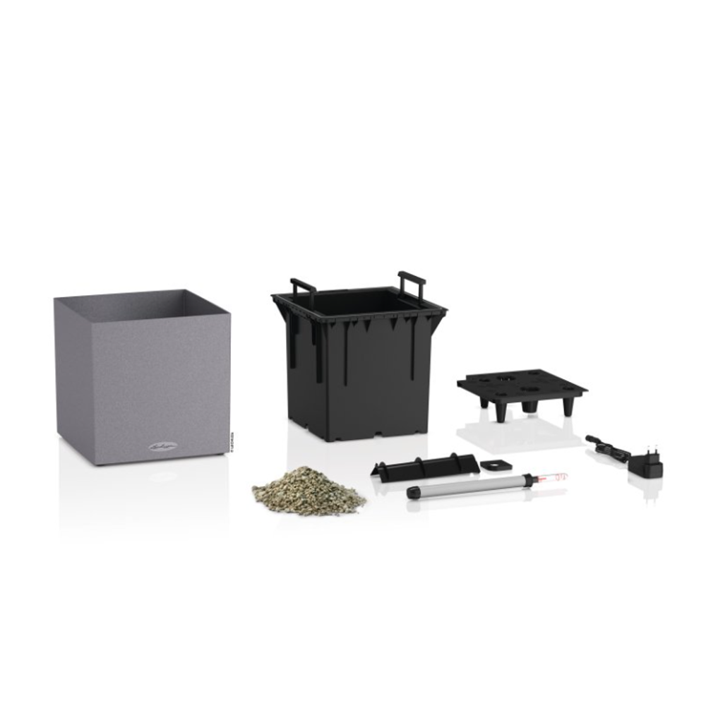 Květináč Lechuza CANTO Stone šedý set 30x30cm-0