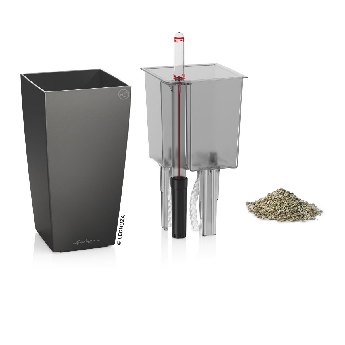 Květináč MINI CUBI 9cm antracit-0