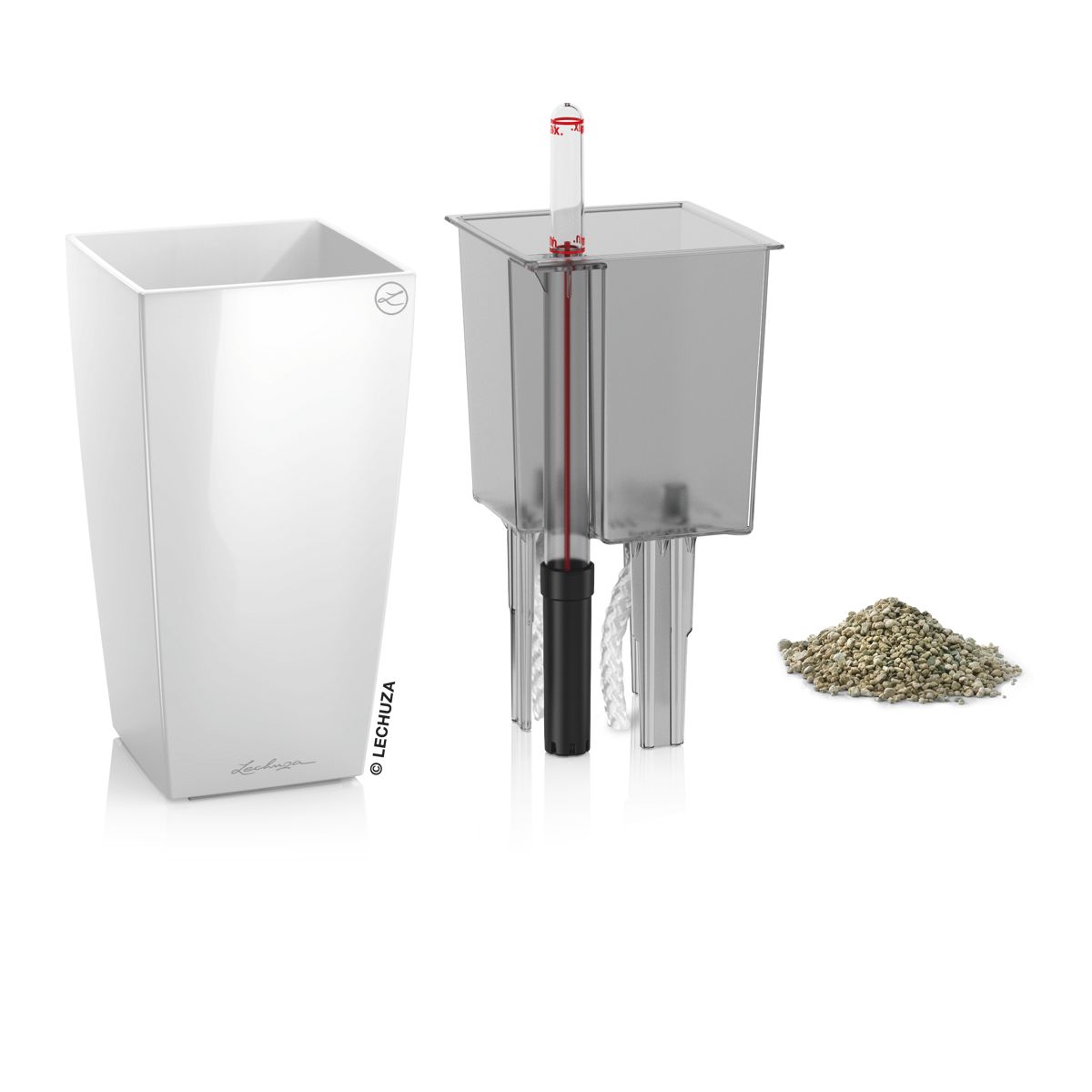 Květináč MINI CUBI 9cm bílá-0