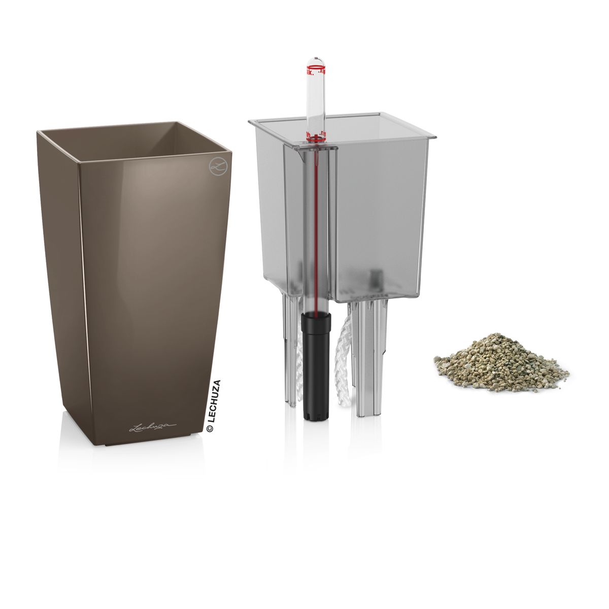 Květináč MINI CUBI 9cm taupe-0
