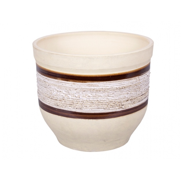 Keramické květináče - Květináč MONARDA drápaný pruh 24cm