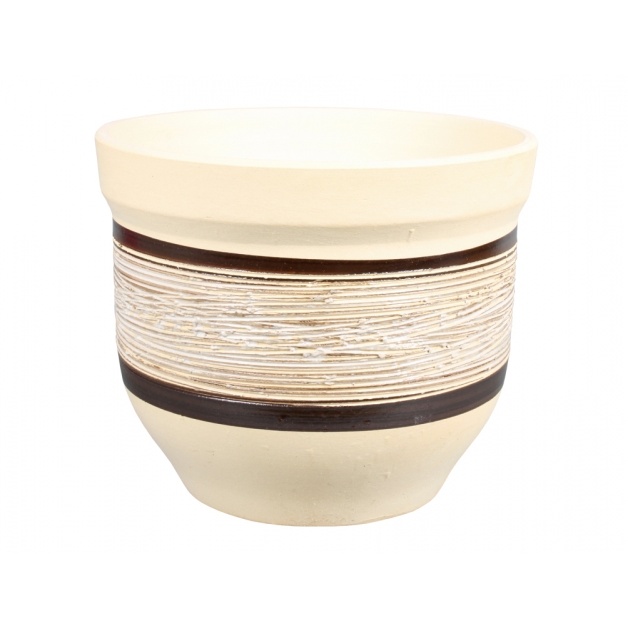 Keramické květináče - Květináč MONARDA drápaný pruh 28cm