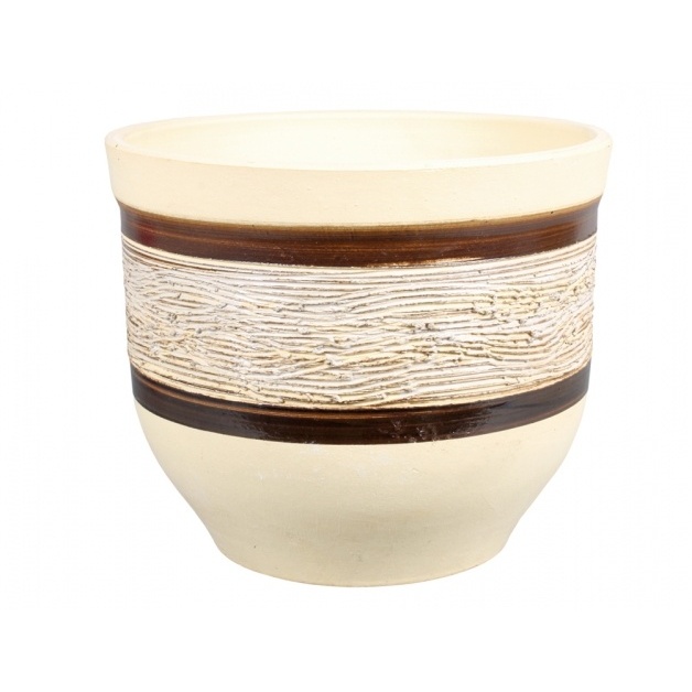 Keramické květináče - Květináč MONARDA drápaný pruh 30cm