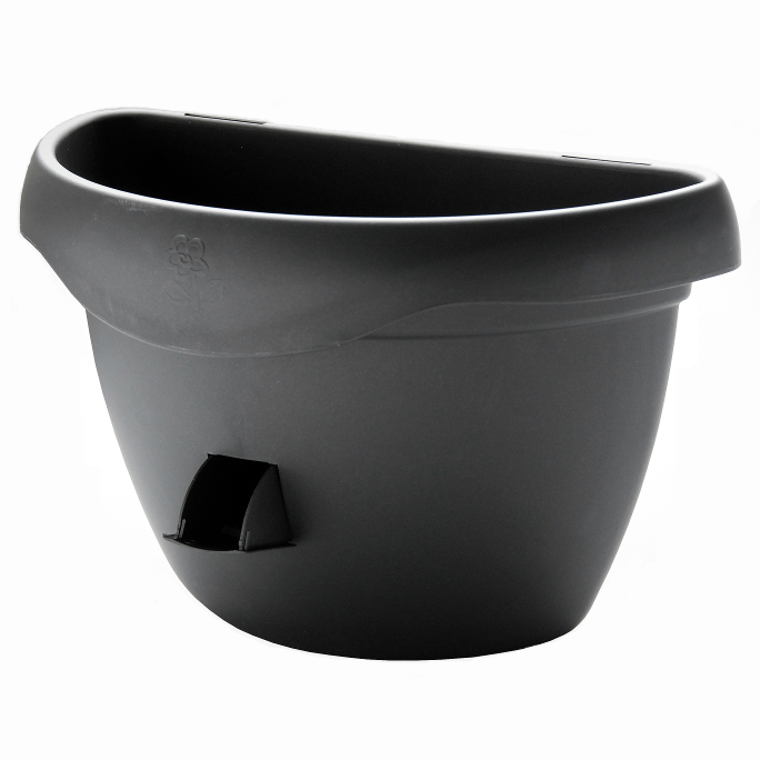 Květináče - Květináč na zeď samozavl. SIESTA 29cm antracit