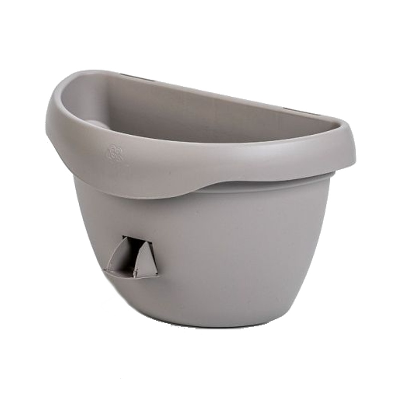 Plastové květináče - Květináč na zeď samozavlažovací SIESTA taupe 29cm