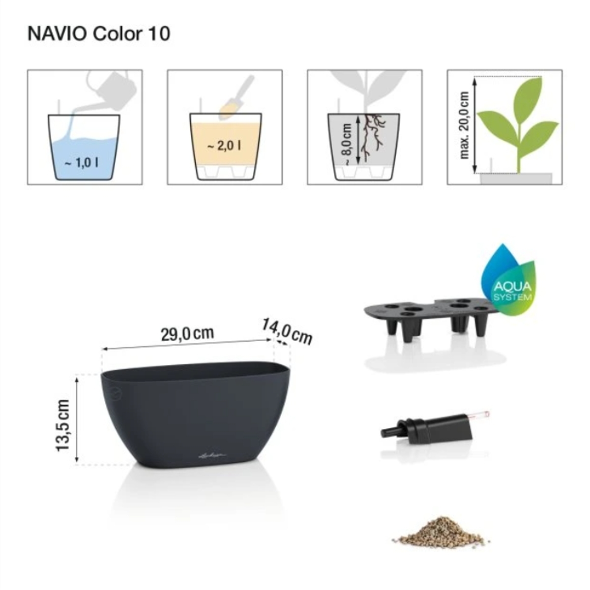 Květináč NAVIO Color pískový 29cm-1