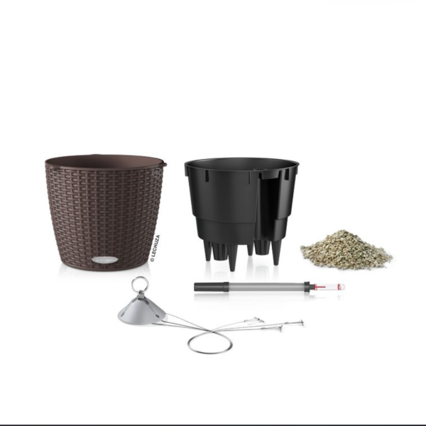 Květináč NIDO cottage komplet set 27 cm hnědá-1