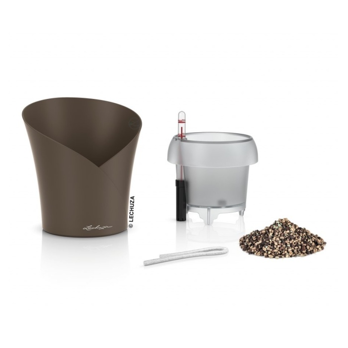 Květináč ORCHIDEA komplet set taupe 18cm-0