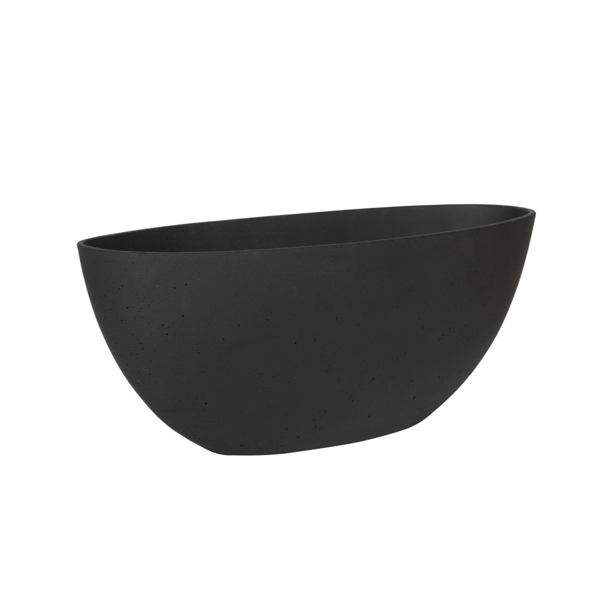 Kompozitní květináče - Květináč oválný DORANT S sandstone černý 43cm