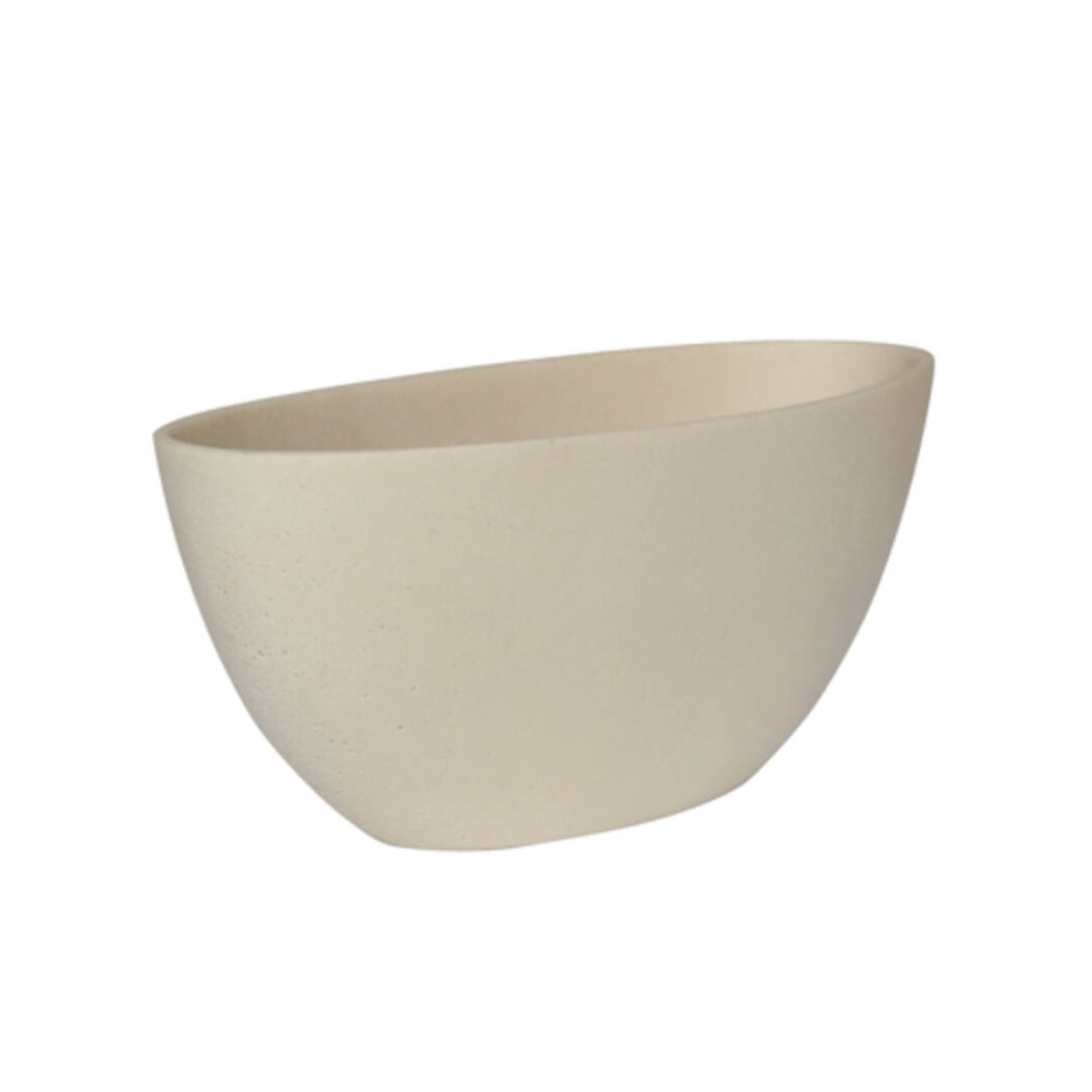 Kompozitní květináče - Květináč oválný DORANT XS sandstone bílý 32cm
