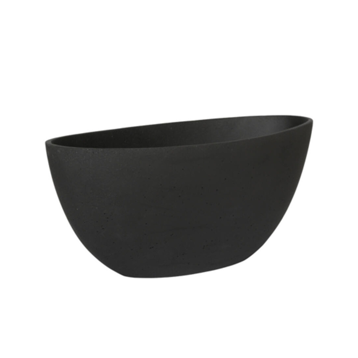 Kompozitní květináče - Květináč oválný DORANT XS sandstone černý 32cm