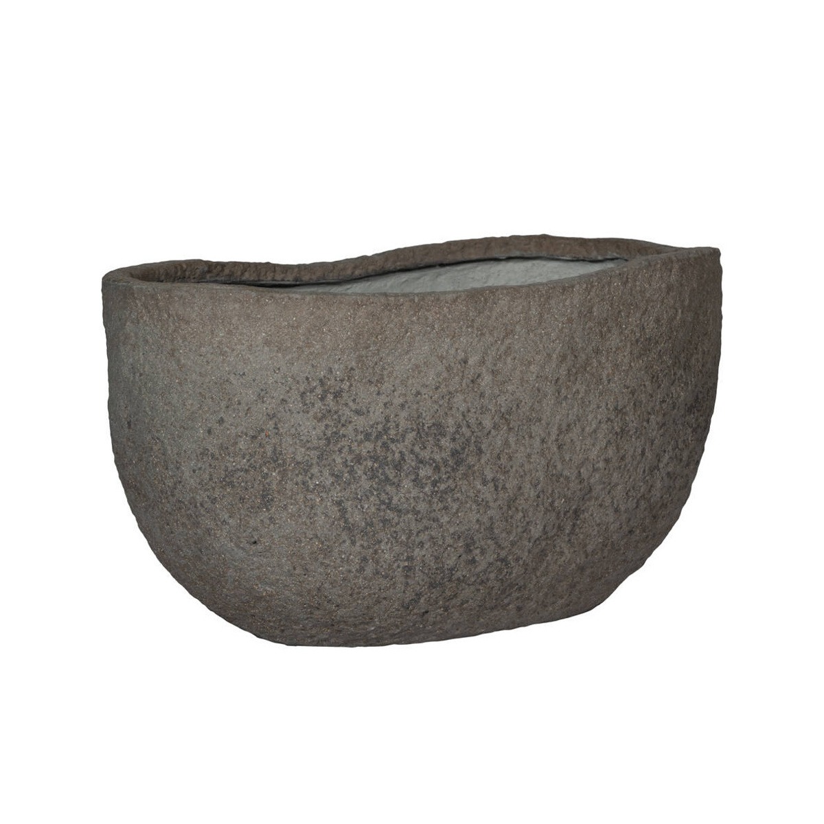 Kompozitní květináče - Květináč oválný MT.HUNTER L ficonstone šedo-hnědý 80cm