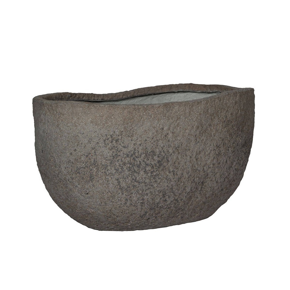 Kompozitní květináče - Květináč oválný MT.HUNTER XS ficonstone šedo-hnědý 43cm