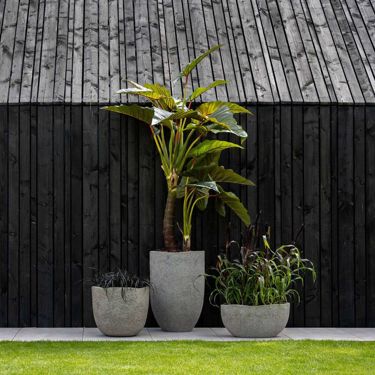 Květináč oválný MT.HUNTER XS ficonstone šedo-hnědý 43cm-1