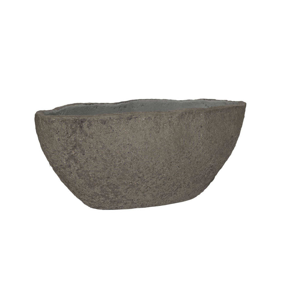 Kompozitní květináče - Květináč oválný MT.VERITA M ficonstone šedo-hnědý 65,5cm