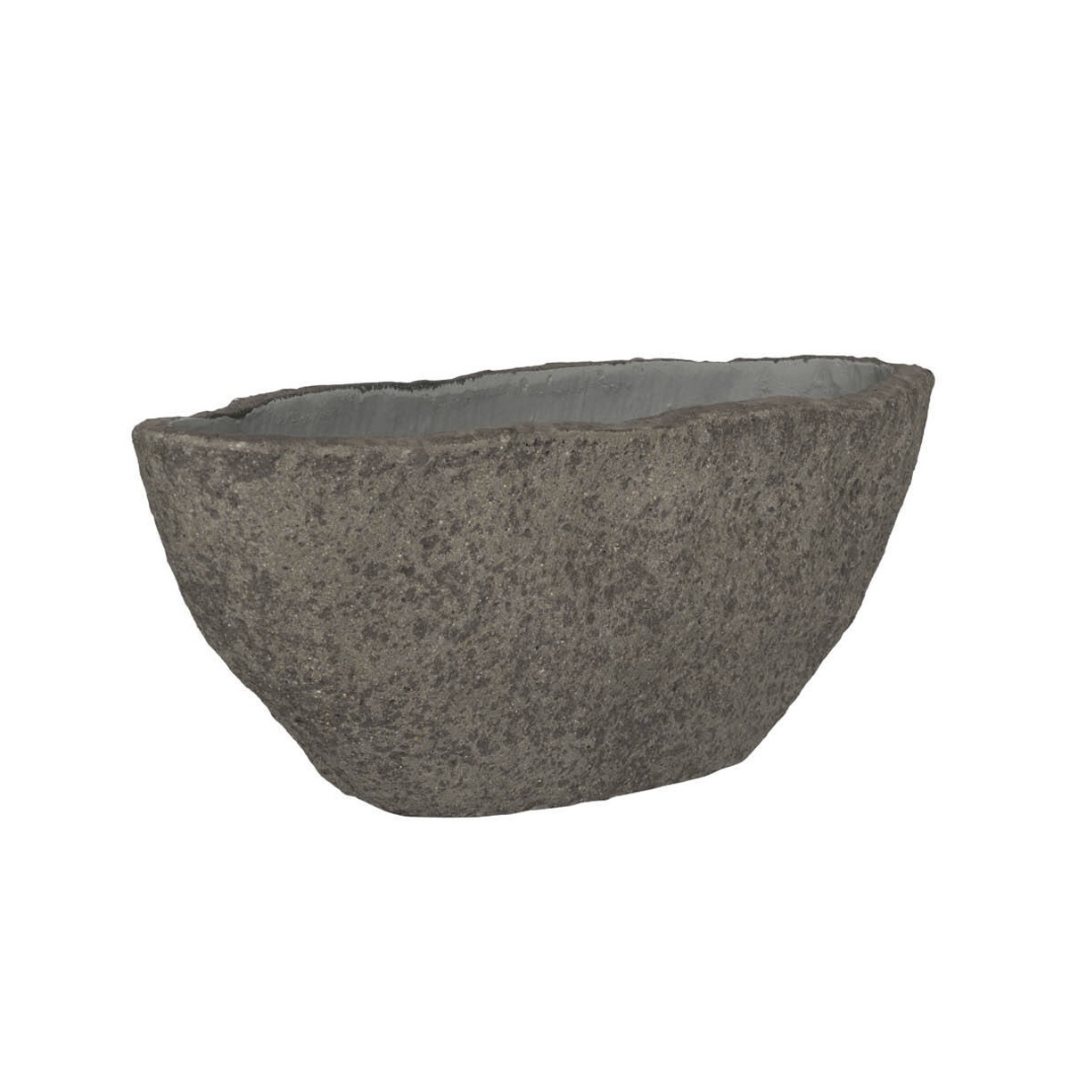 Kompozitní květináče - Květináč oválný MT.VERITA S ficonstone šedo-hnědý 55cm