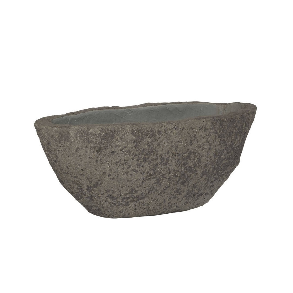 Kompozitní květináče - Květináč oválný MT.VERITA XS ficonstone šedo-hnědý 44,5cm