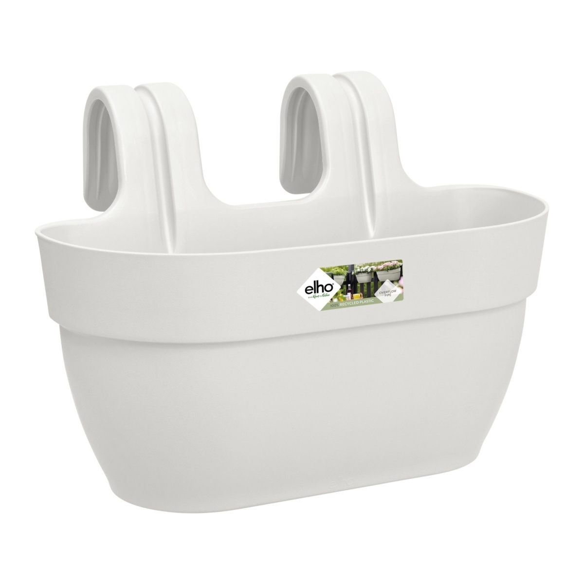 Květináče - Květináč plastový ELHO Vibia Campana Easy Hanger M bílý 36cm