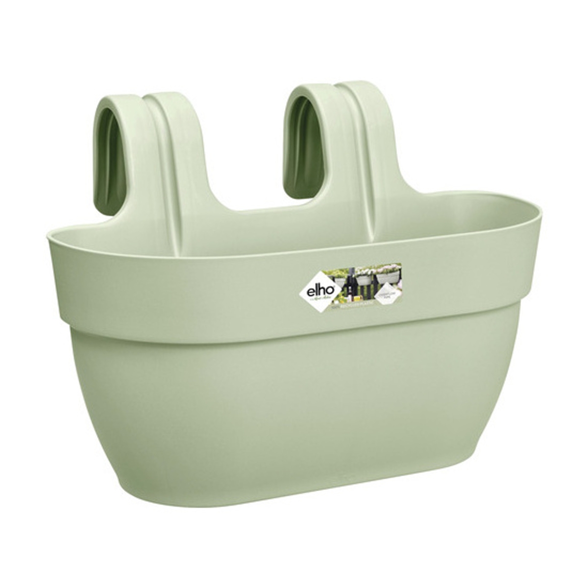 Květináče - Květináč plastový ELHO Vibia Campana Easy Hanger M pistáciový 36cm