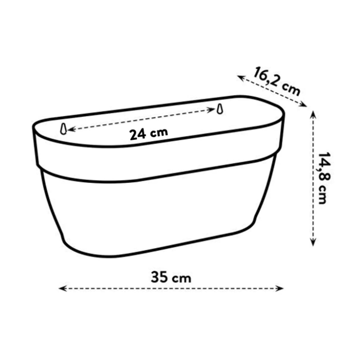 Květináč plastový ELHO Vibia Campana Wall Basket antracitový 34,5cm-1