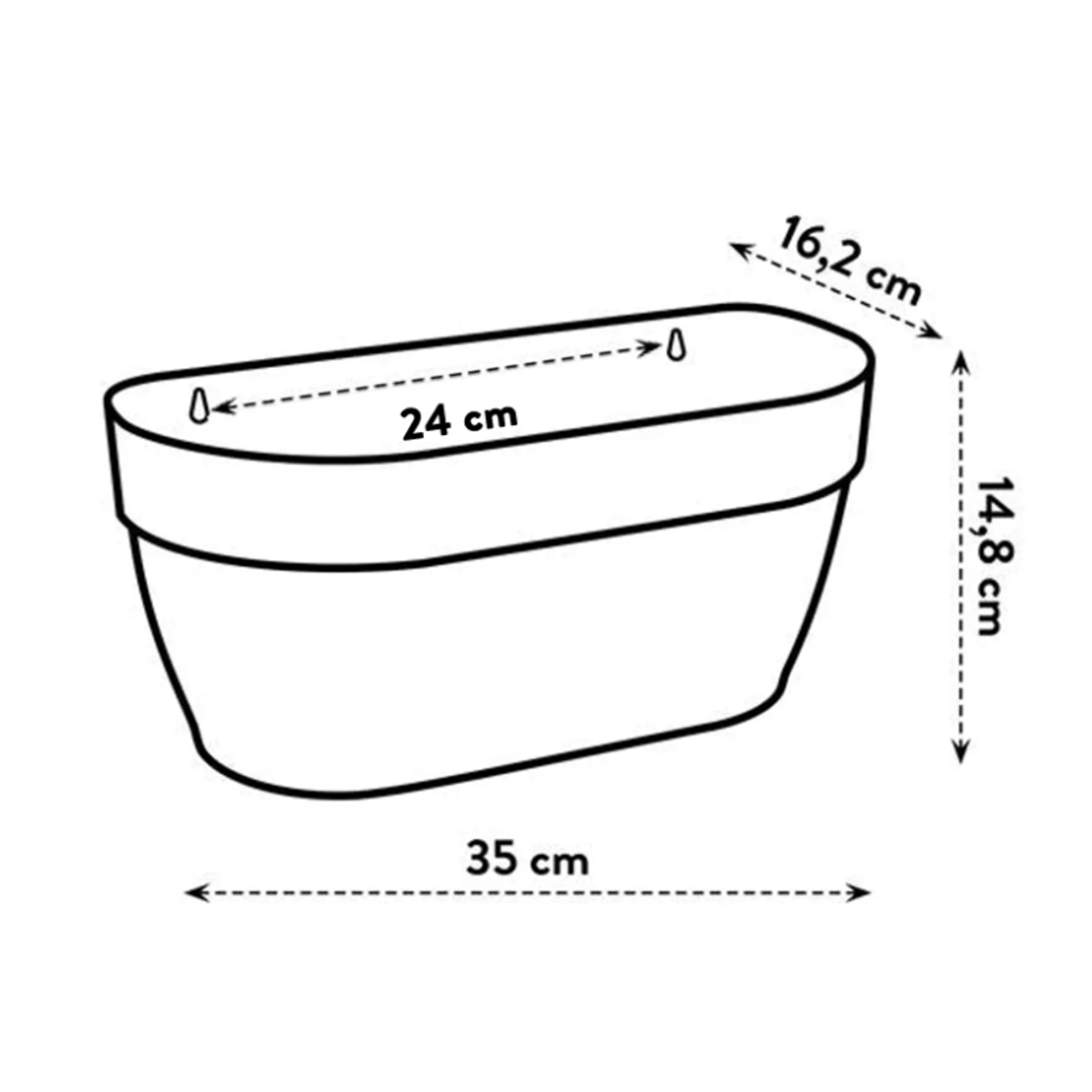 Květináč plastový ELHO Vibia Campana Wall Basket bílý 34,5cm-1