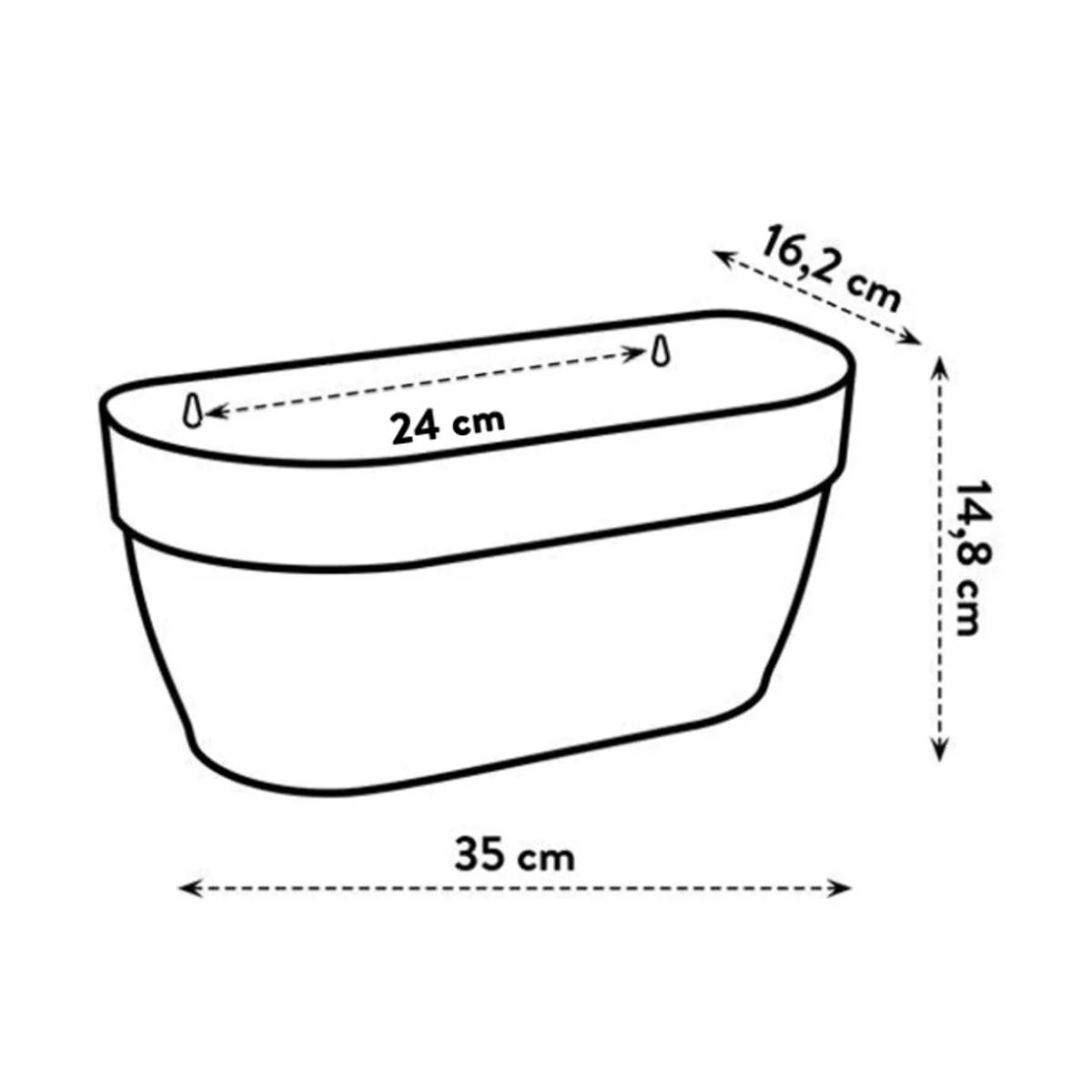 Květináč plastový ELHO Vibia Campana Wall Basket terakotový 34,5cm-1