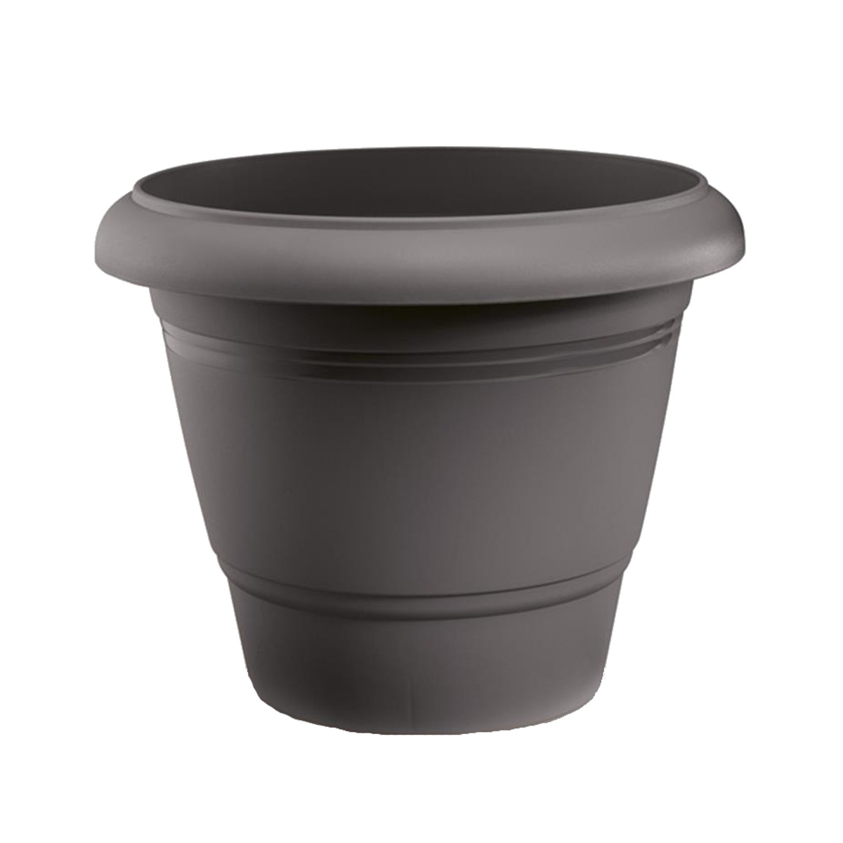 Květináče - Květináč plastový FESTONE antracitový 24cm