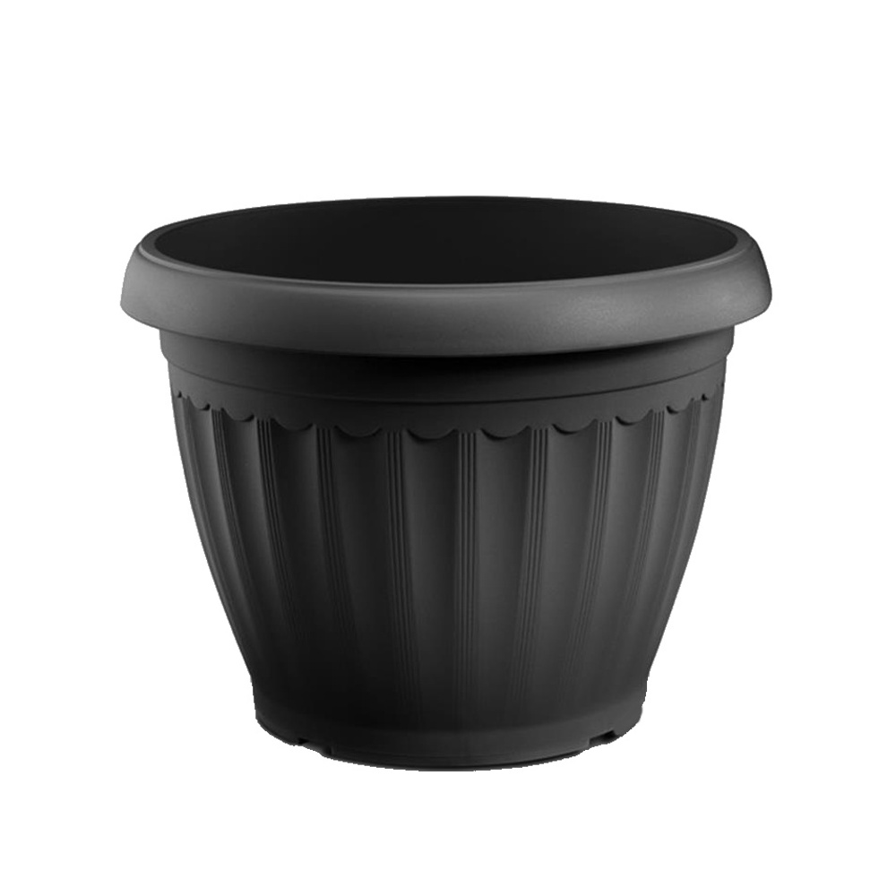 Plastové květináče - Květináč plastový KORFU antracitový 55cm