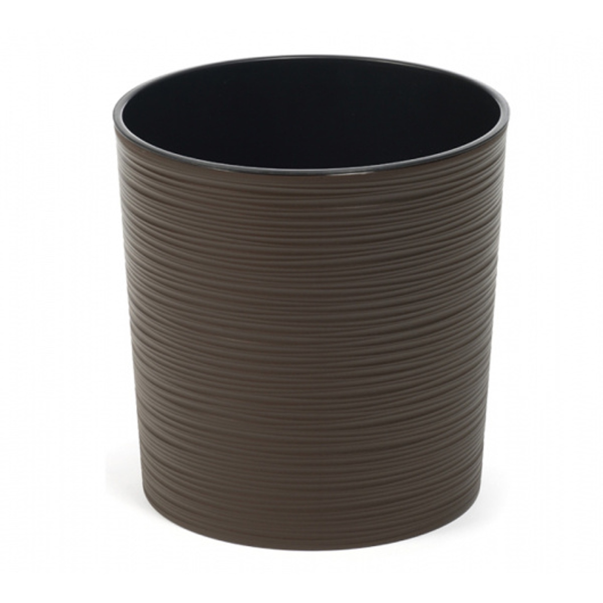 Plastové květináče - Květináč plastový MALWA s vložkou tm.hnědý 25cm