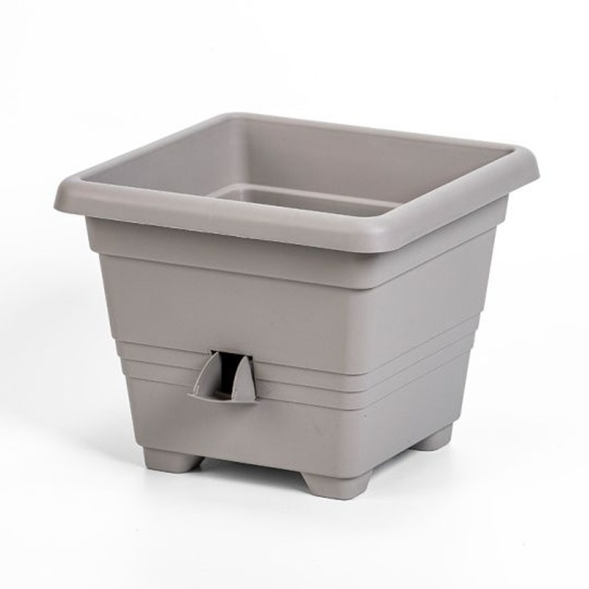 Plastové květináče - Květináč plastový samozavlažovací BERGAMOT taupe 30x30cm