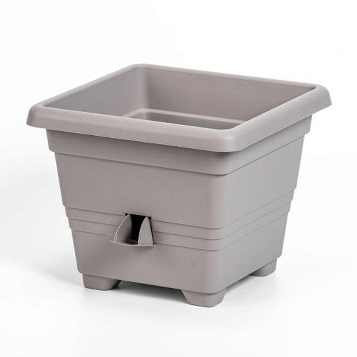 Plastové květináče - Květináč plastový samozavlažovací BERGAMOT taupe 50x50cm