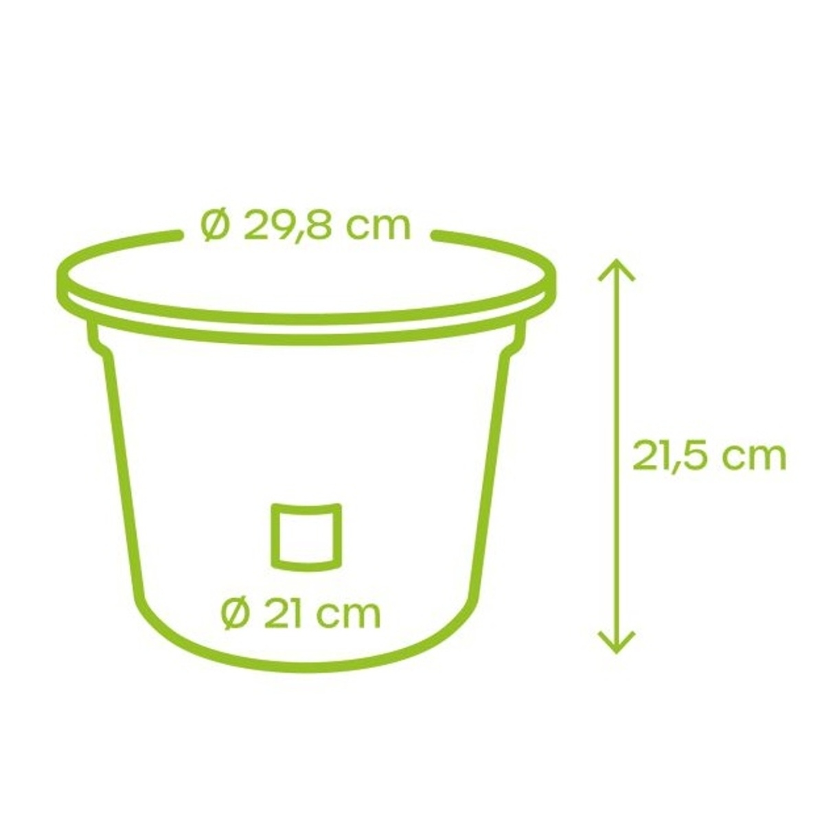 Květináč plastový samozavlažovací NARZA taupe 30cm-1