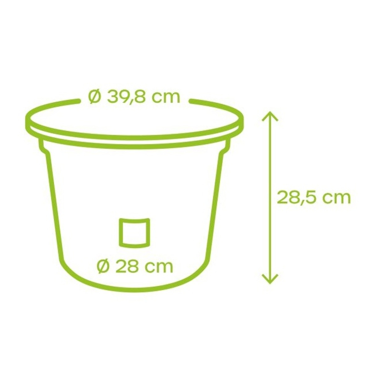 Květináč plastový samozavlažovací NARZA taupe 40cm-1