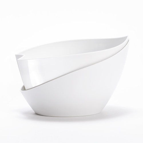 Květináče - Květináč samozavlažovací DOPPIO plast bílá 21,5cm