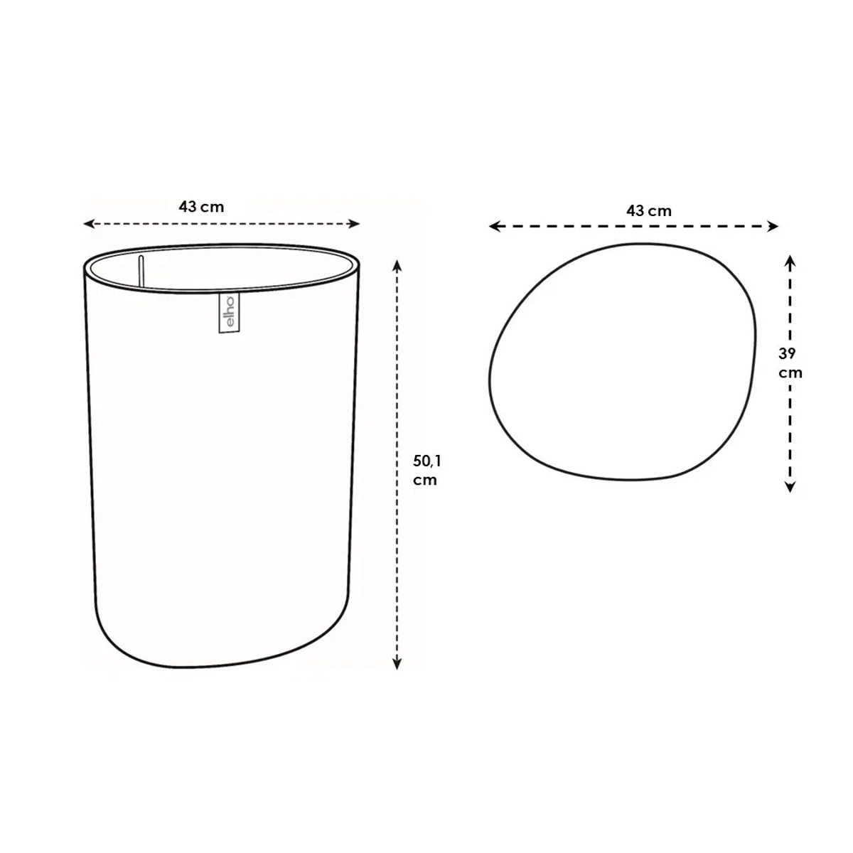 Květináč samozavlažovací ELHO Eden Aquacare High taupe 50x43x39cm-3