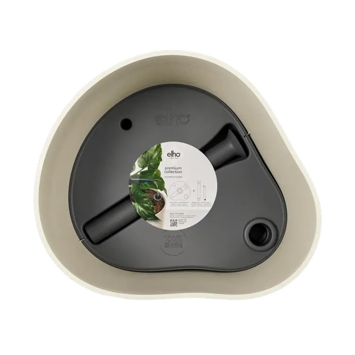 Květináč samozavlažovací ELHO Eden Aquacare Low bílý 35x44x40cm-0