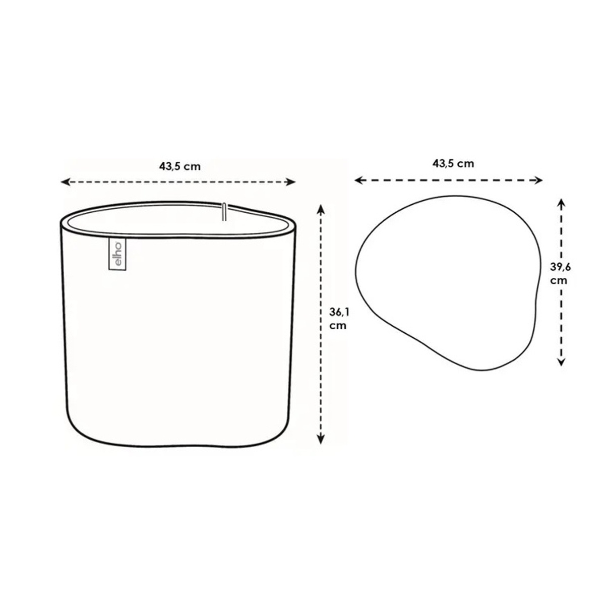 Květináč samozavlažovací ELHO Eden Aquacare Low taupe 35x44x40cm-3
