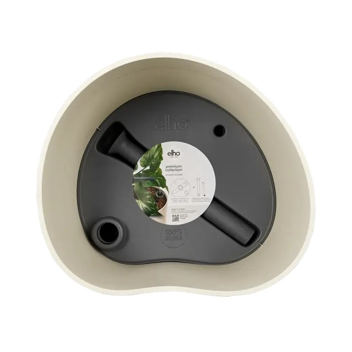 Květináč samozavlažovací ELHO Eden Aquacare Medium bílý 42x42x38cm-0