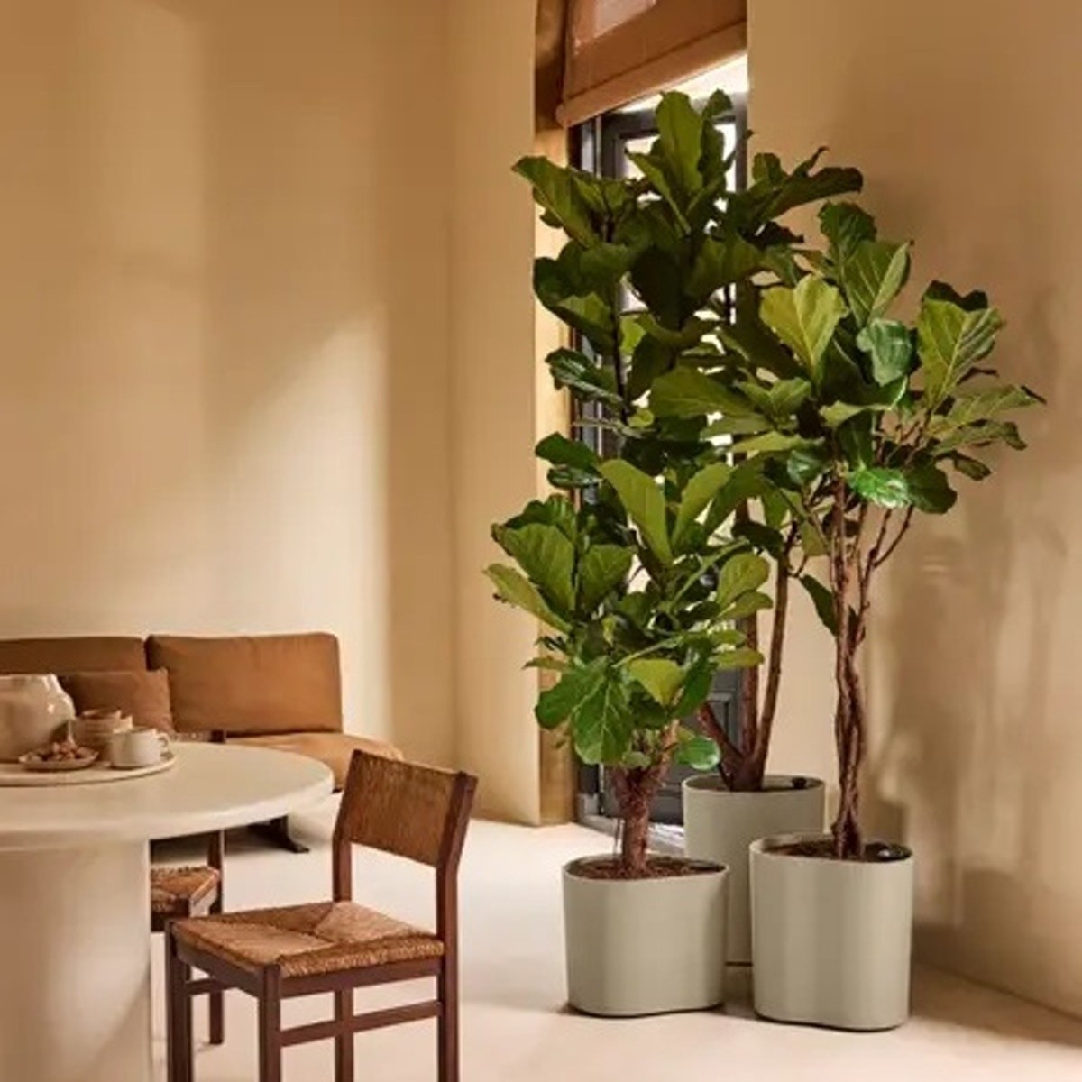 Květináč samozavlažovací ELHO Eden Aquacare Medium taupe 42x42x38cm-2