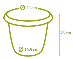 Květináč samozavlažovací SIESTA 25cm antracit-0