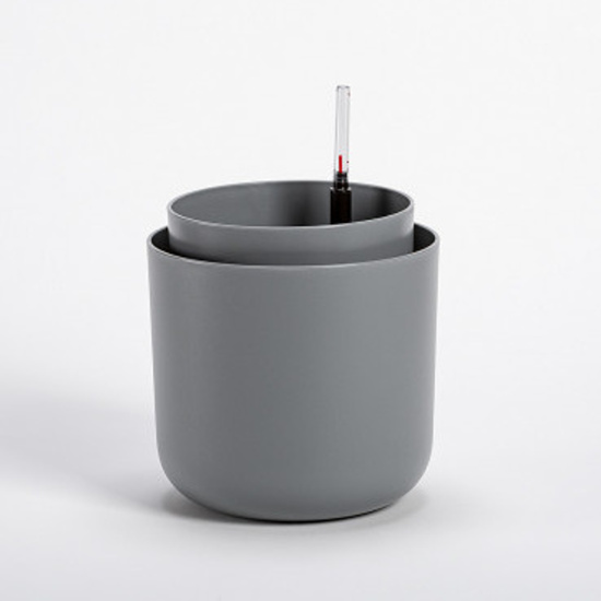Plastové květináče - Květináč samozavlažovací TOLITA plast šedá 19cm