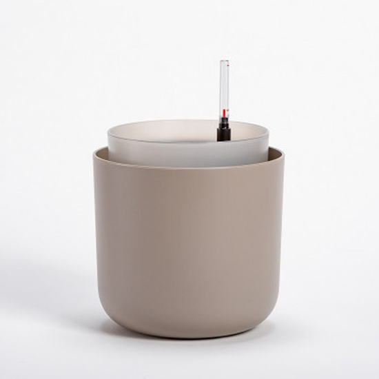 Plastové květináče - Květináč samozavlažovací TOLITA plast taupe 16cm