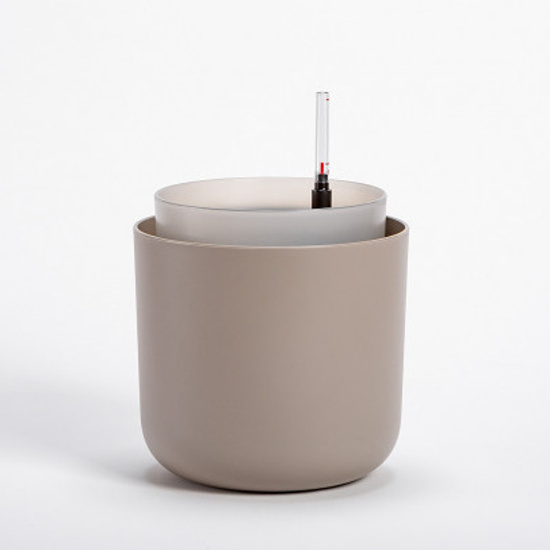 Plastové květináče - Květináč samozavlažovací TOLITA plast taupe 19cm