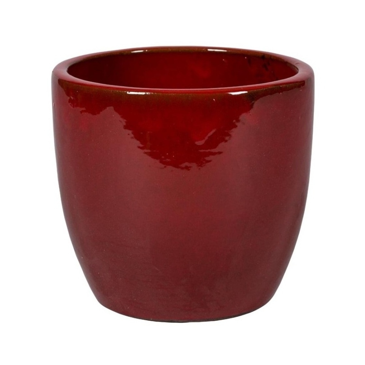 Keramické květináče - Květináč SHANGHAI 10-01R keramický glazovaný červený 48cm
