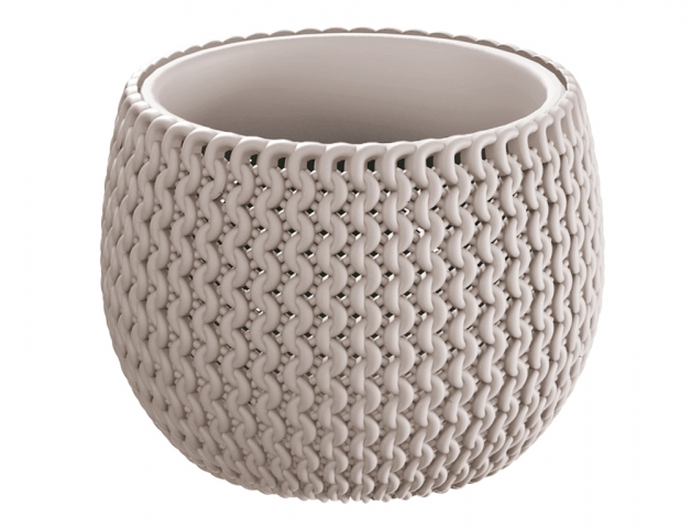 Květináče - Květináč SPLOFY BOWL s vložkou 18cm mocca