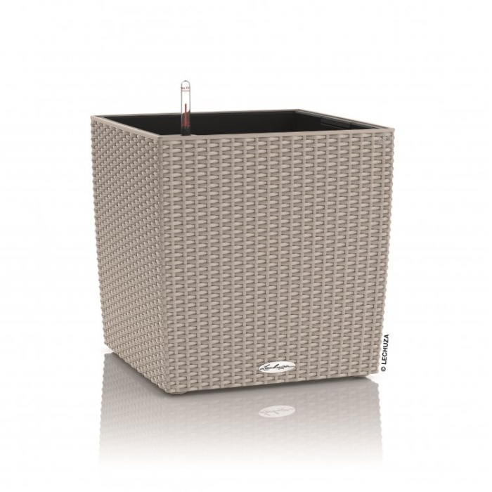 Květináče - Květináč TREND CUBE Cottage komplet set pískový 30cm